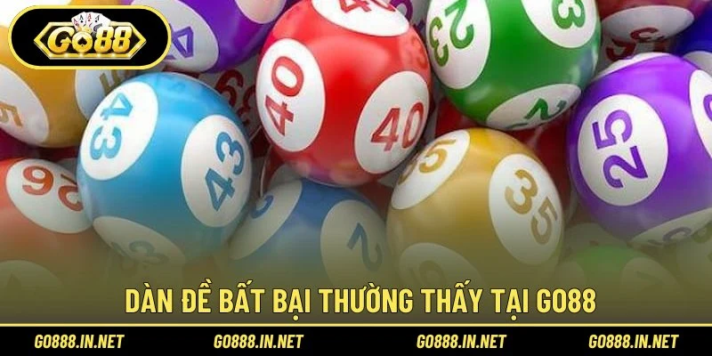 Dàn đề bất bại thường thấy tại Go88