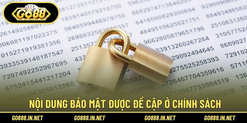 Cập nhật các nội dung bảo mật chính